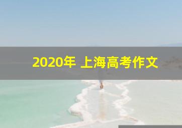 2020年 上海高考作文